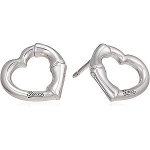 【美品】GUCCI グッチ　バンブー　ハート　ピアス　シルバー　アクセサリー GUCCI グッチ ピアス ハート バンブー シルバー925 アクセサリー